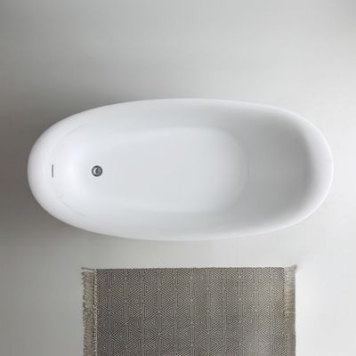 Milano Terry Freestanding Bathtub 170X80X580 W/Wood Bathshelf